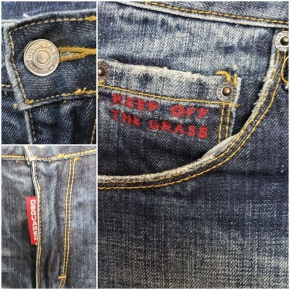 DSquared distress dark wash stretch Jean's men 31 - Picture 8 of 8